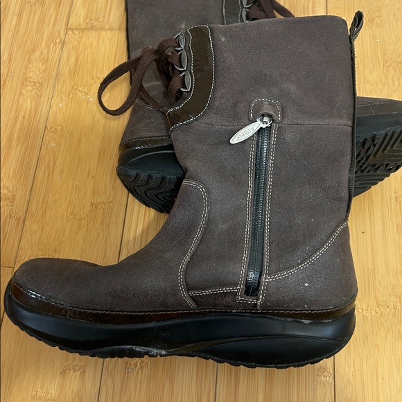 MBT Brown Leather Rocker Sole Boots size 38 (7-7.5) women’s boots - Picture 8 of 8